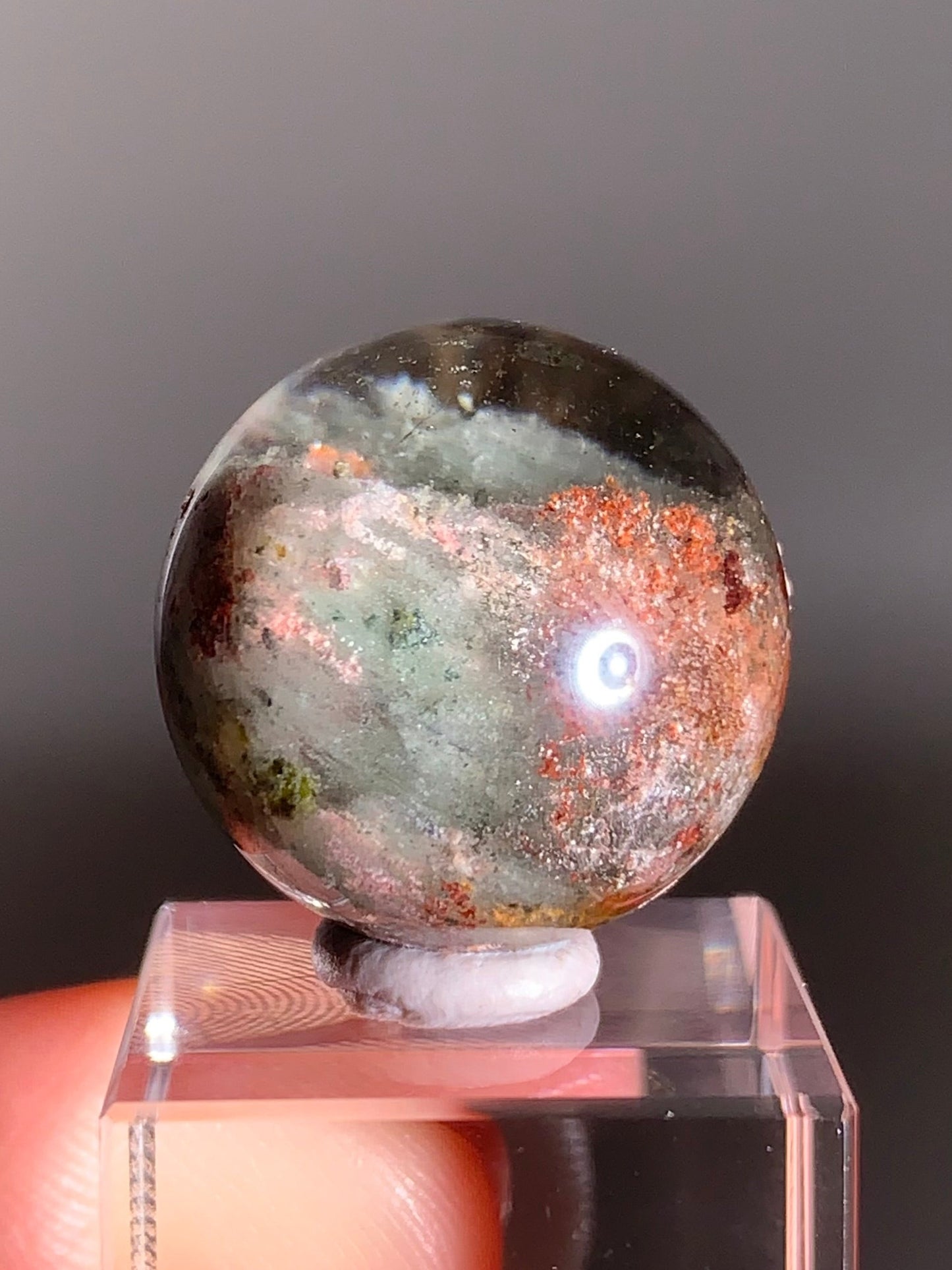 Garden Quartz Sphere from Zambia with Beautiful Internal Landscapes