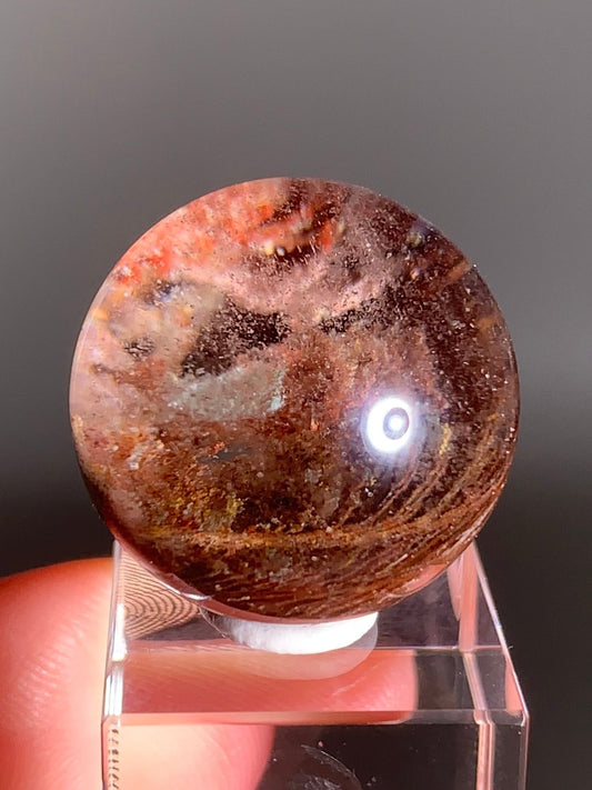 Garden Quartz Sphere from Zambia with Beautiful Internal Landscapes
