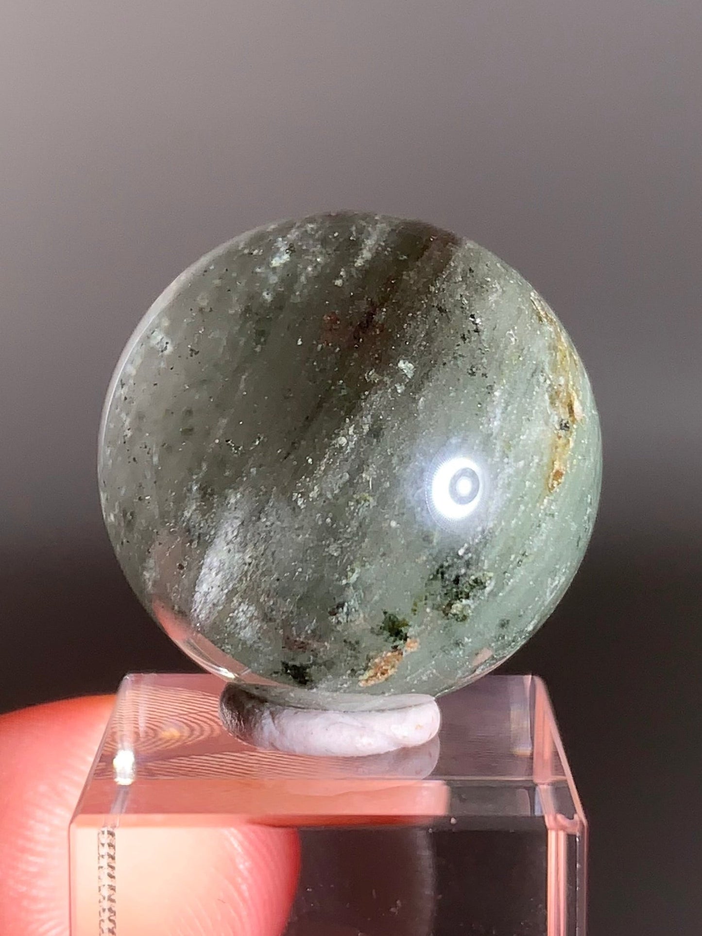 Garden Quartz Sphere from Zambia with Beautiful Internal Landscapes