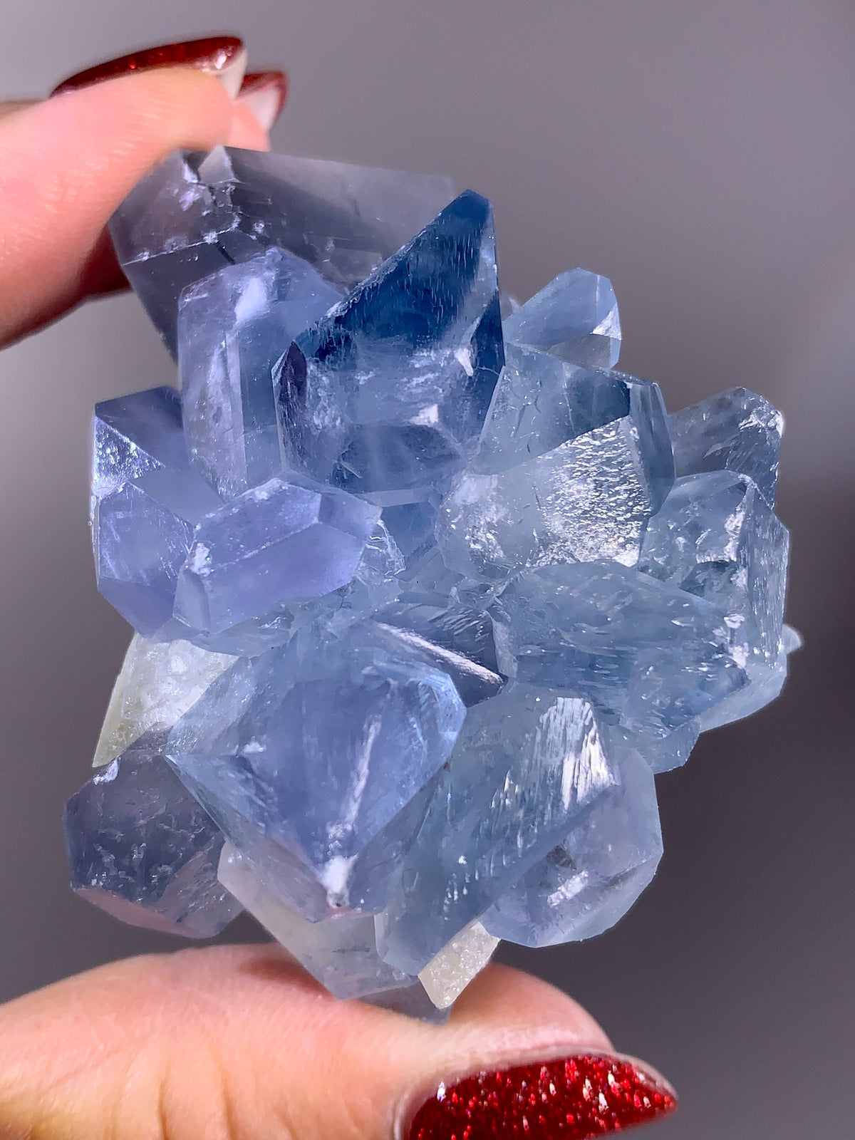Rare Afghan Blue Celestine with Calcite | Natural Mineral Specimen from Afghanistan