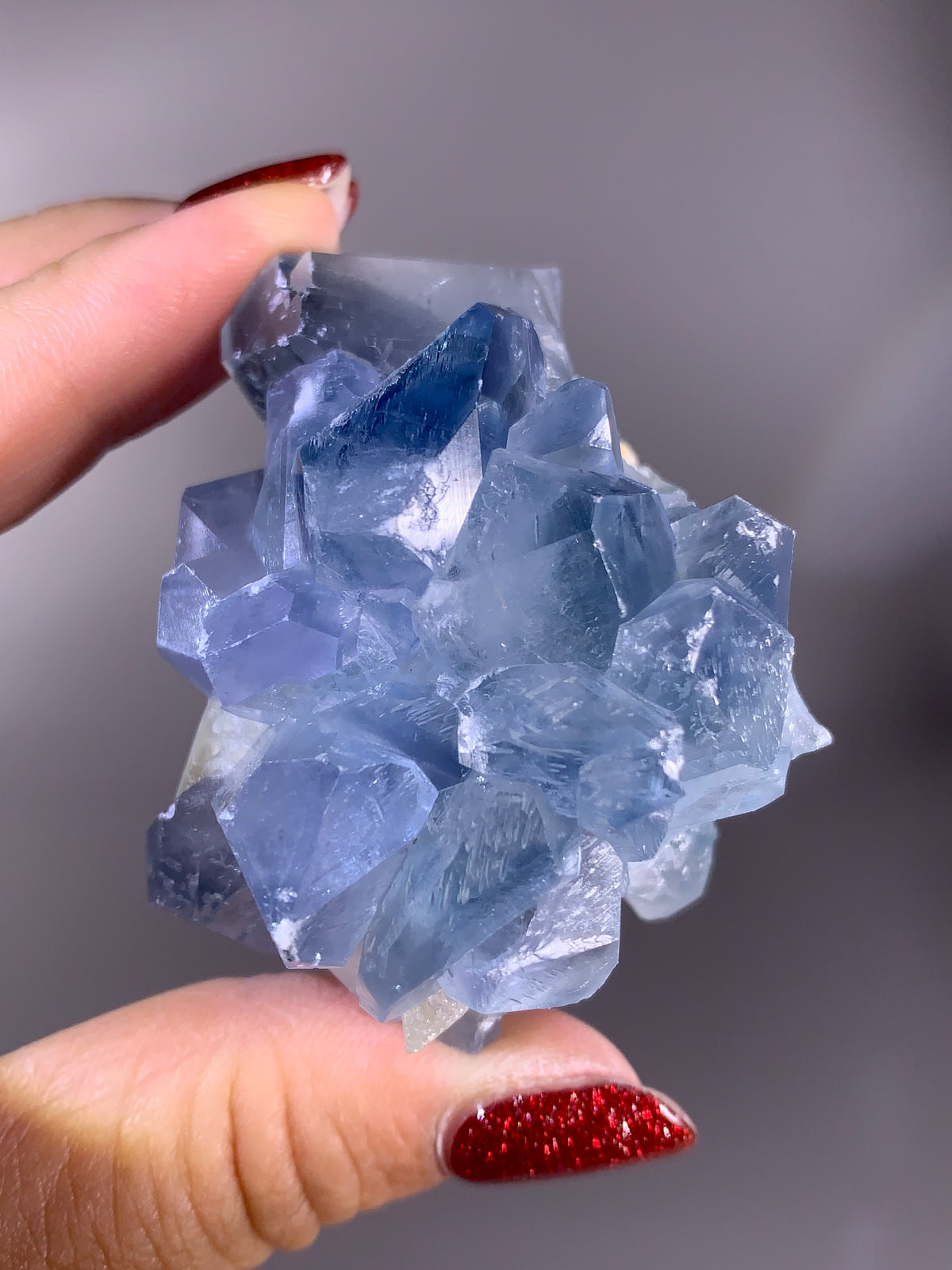 Rare Afghan Blue Celestine with Calcite | Natural Mineral Specimen from Afghanistan