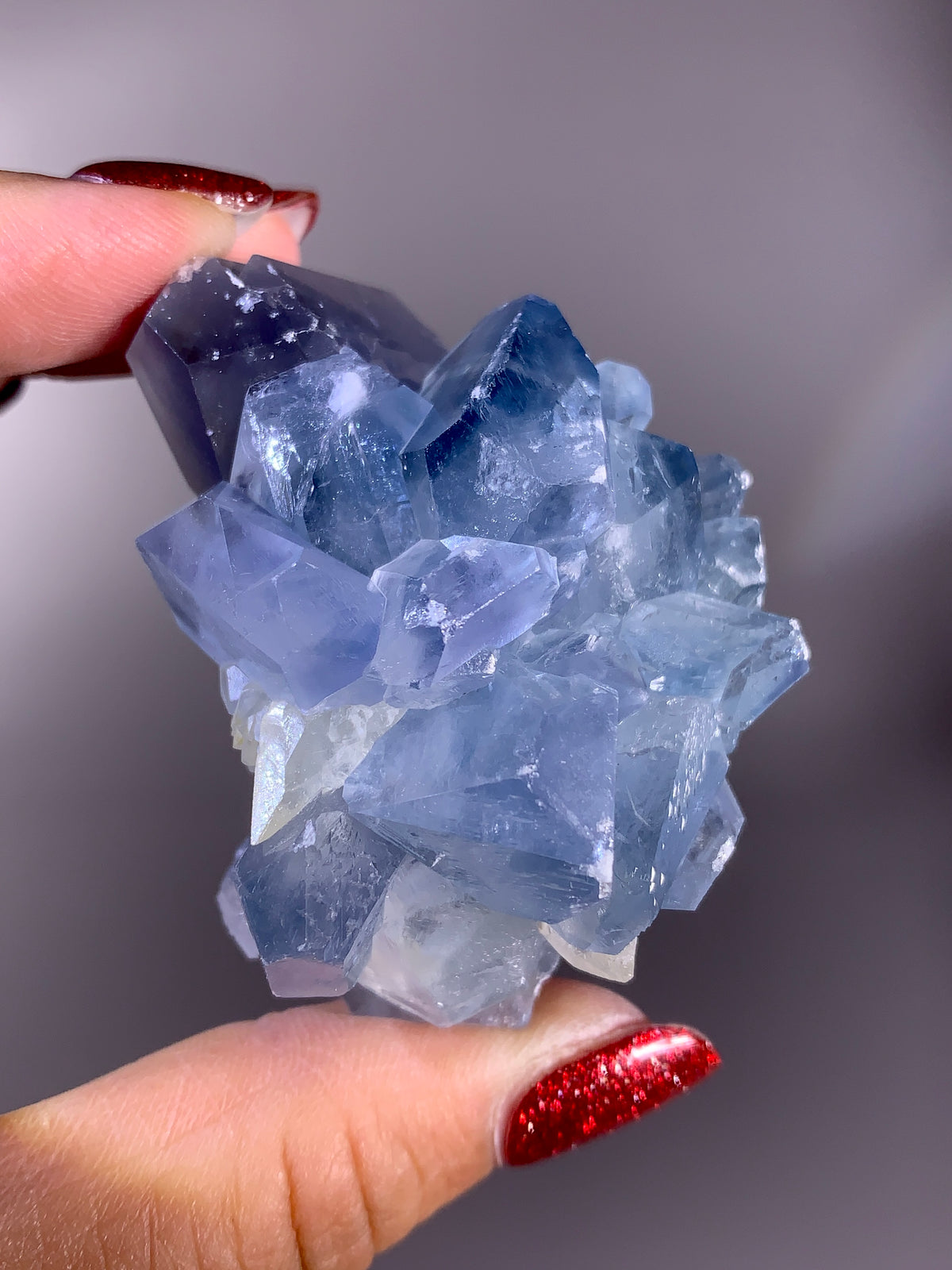 Rare Afghan Blue Celestine with Calcite | Natural Mineral Specimen from Afghanistan