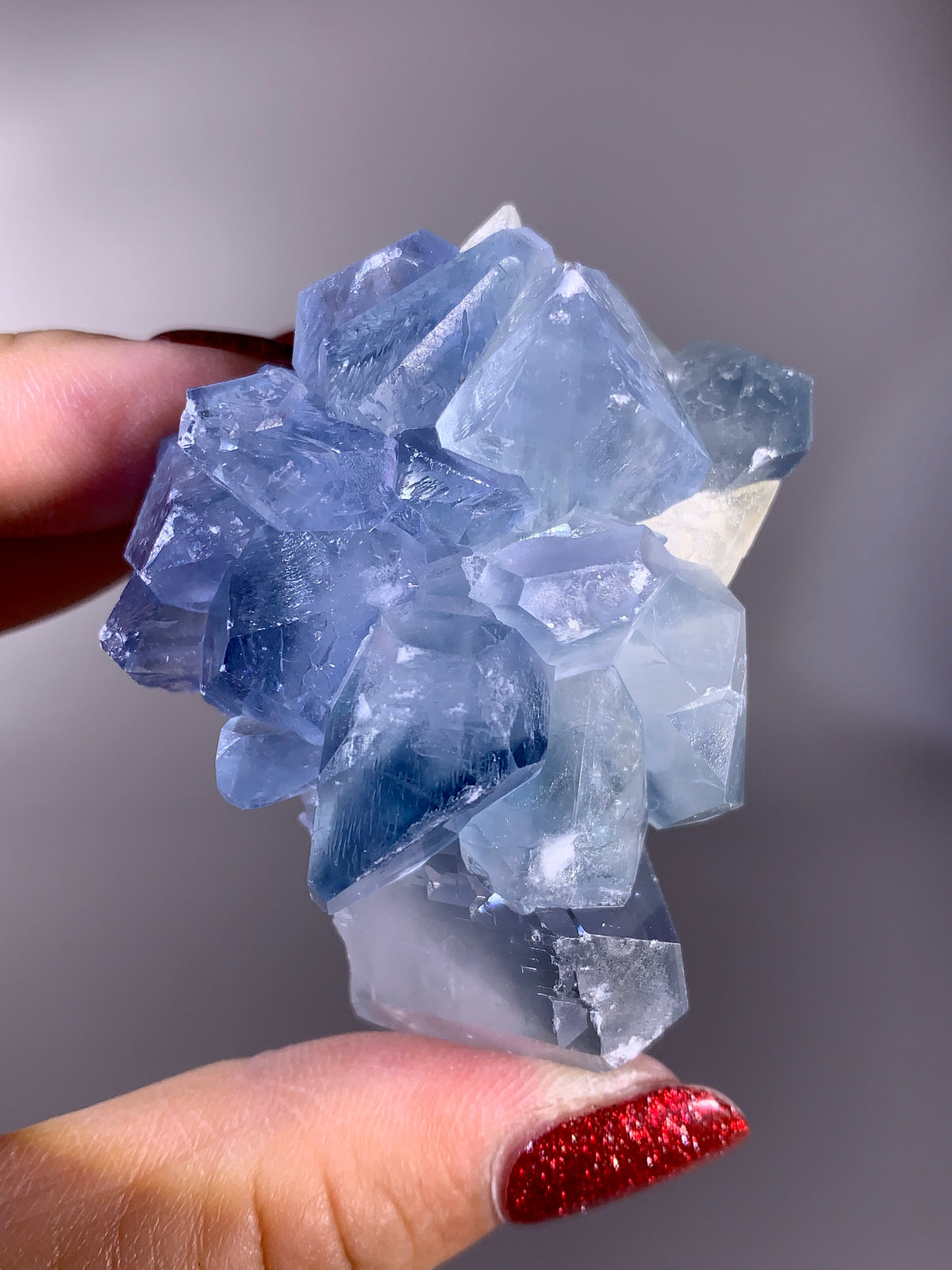 Rare Afghan Blue Celestine with Calcite | Natural Mineral Specimen from Afghanistan