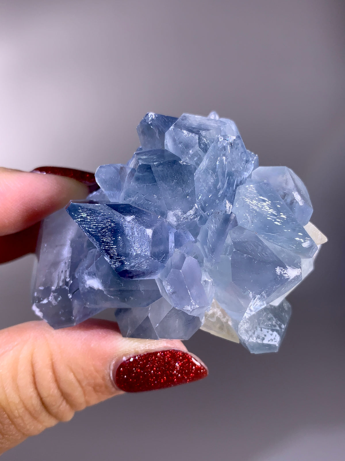 Rare Afghan Blue Celestine with Calcite | Natural Mineral Specimen from Afghanistan