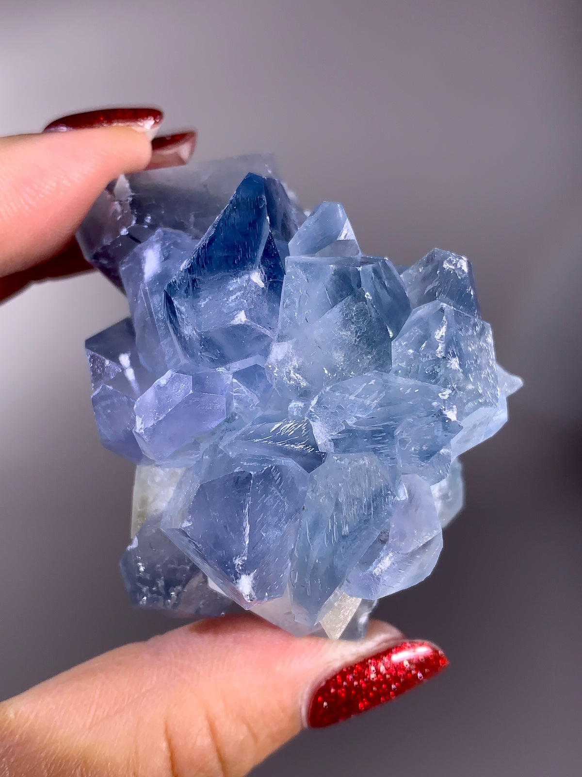 Rare Afghan Blue Celestine with Calcite | Natural Mineral Specimen from Afghanistan