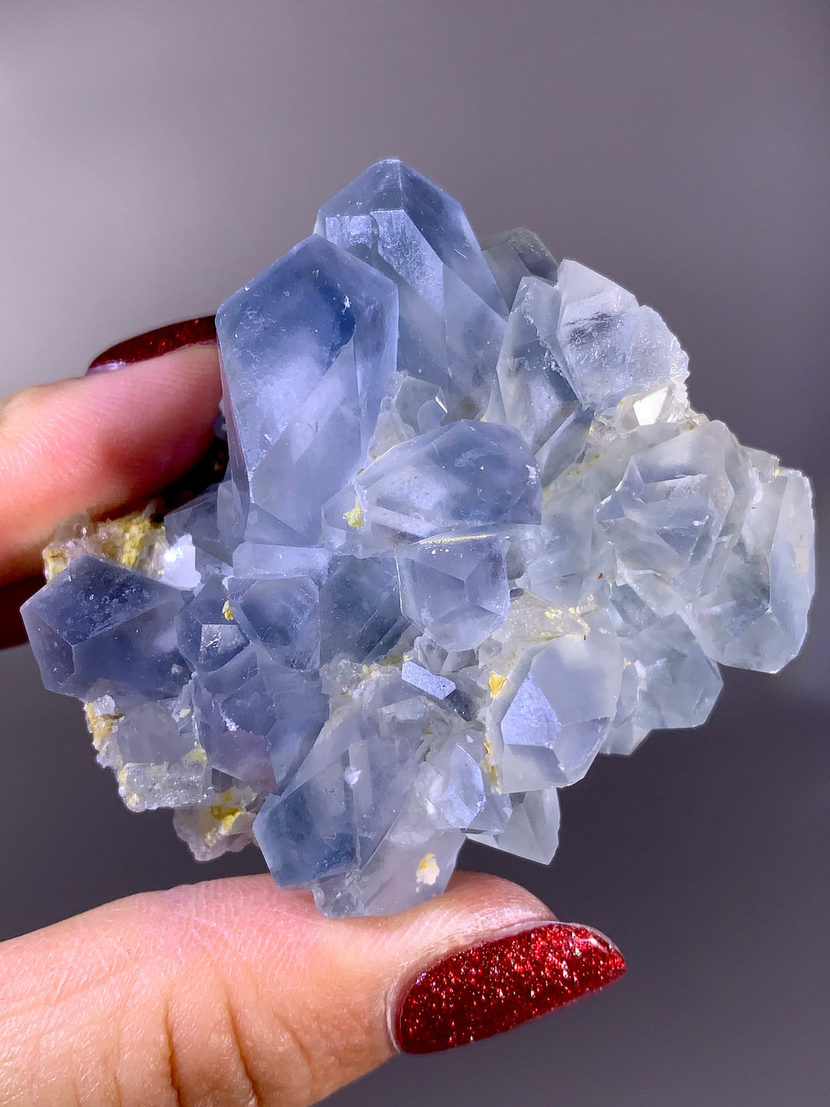 Rare Afghan Blue Celestine with Calcite | Natural Mineral Specimen from Afghanistan