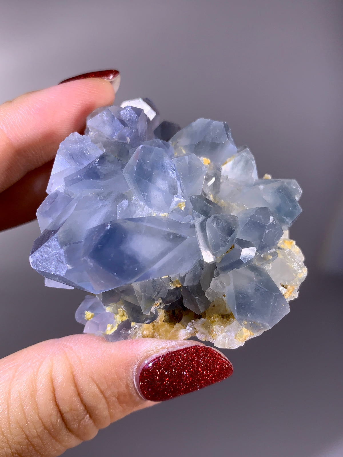 Rare Afghan Blue Celestine with Calcite | Natural Mineral Specimen from Afghanistan