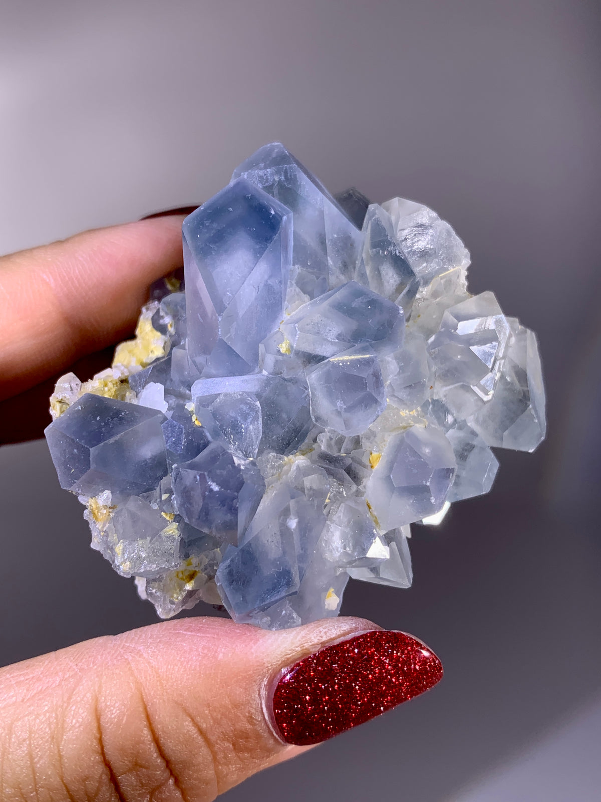 Rare Afghan Blue Celestine with Calcite | Natural Mineral Specimen from Afghanistan