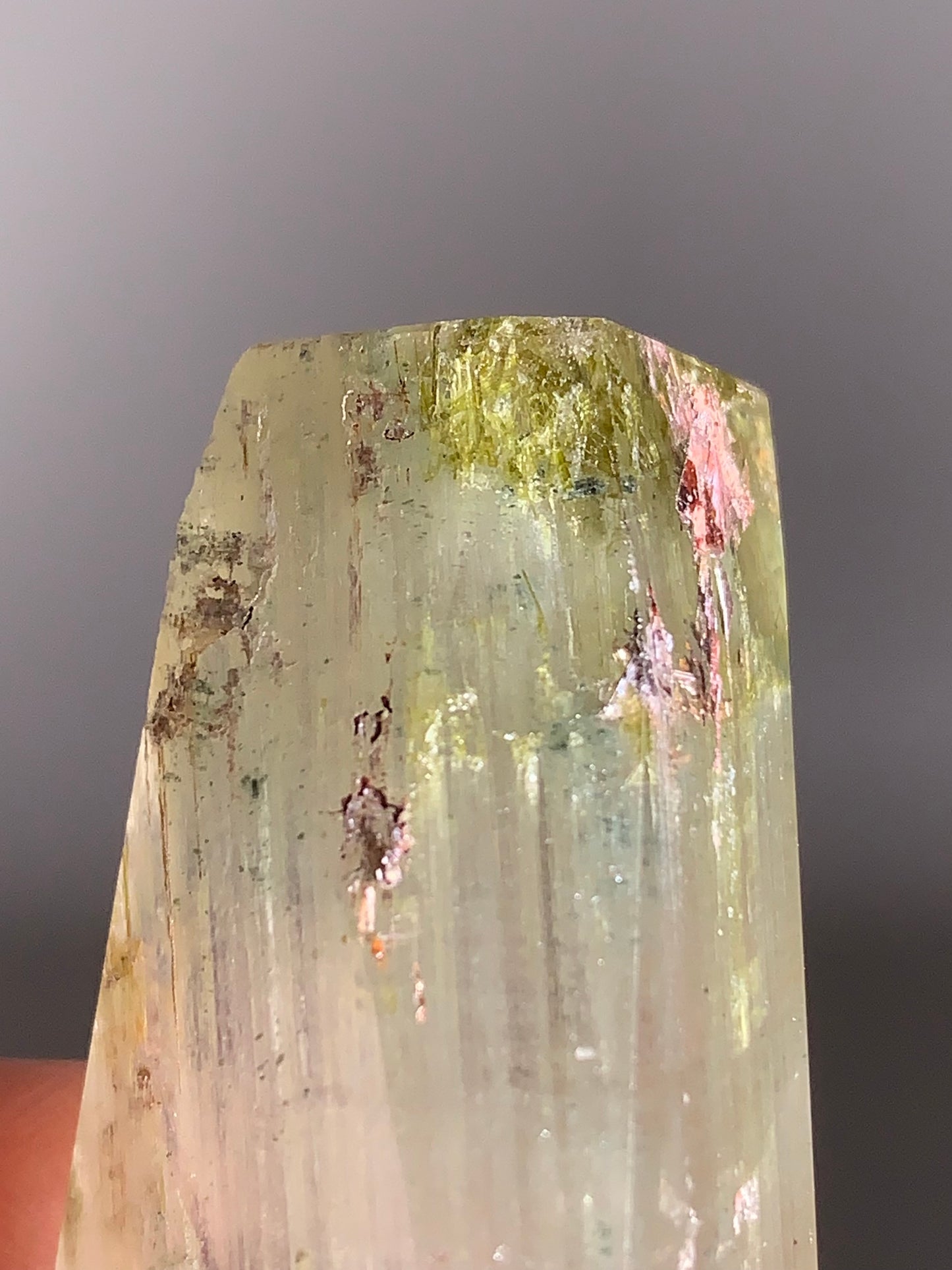 Green Amphibole Garden Quartz from Zambia with Epidote & Tourmaline Inclusions