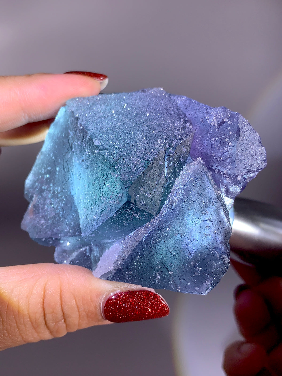 Sparkling Blue Sugar Fluorite Mineral Specimen | Zhejiang, China