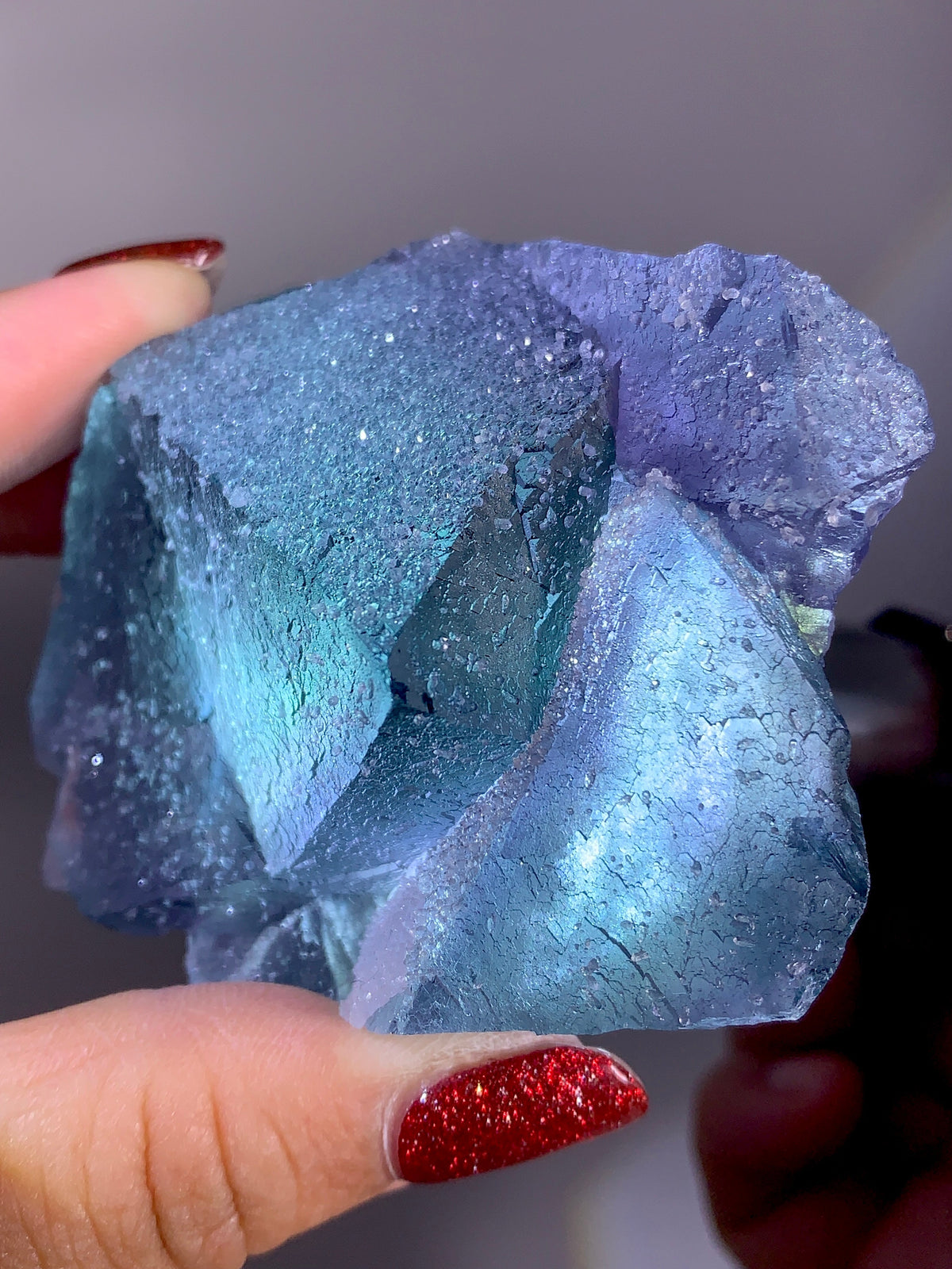 Sparkling Blue Sugar Fluorite Mineral Specimen | Zhejiang, China