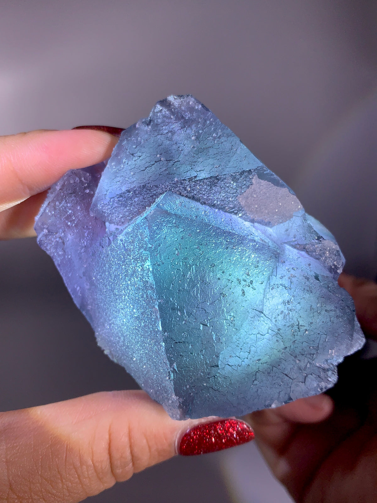 Sparkling Blue Sugar Fluorite Mineral Specimen | Zhejiang, China