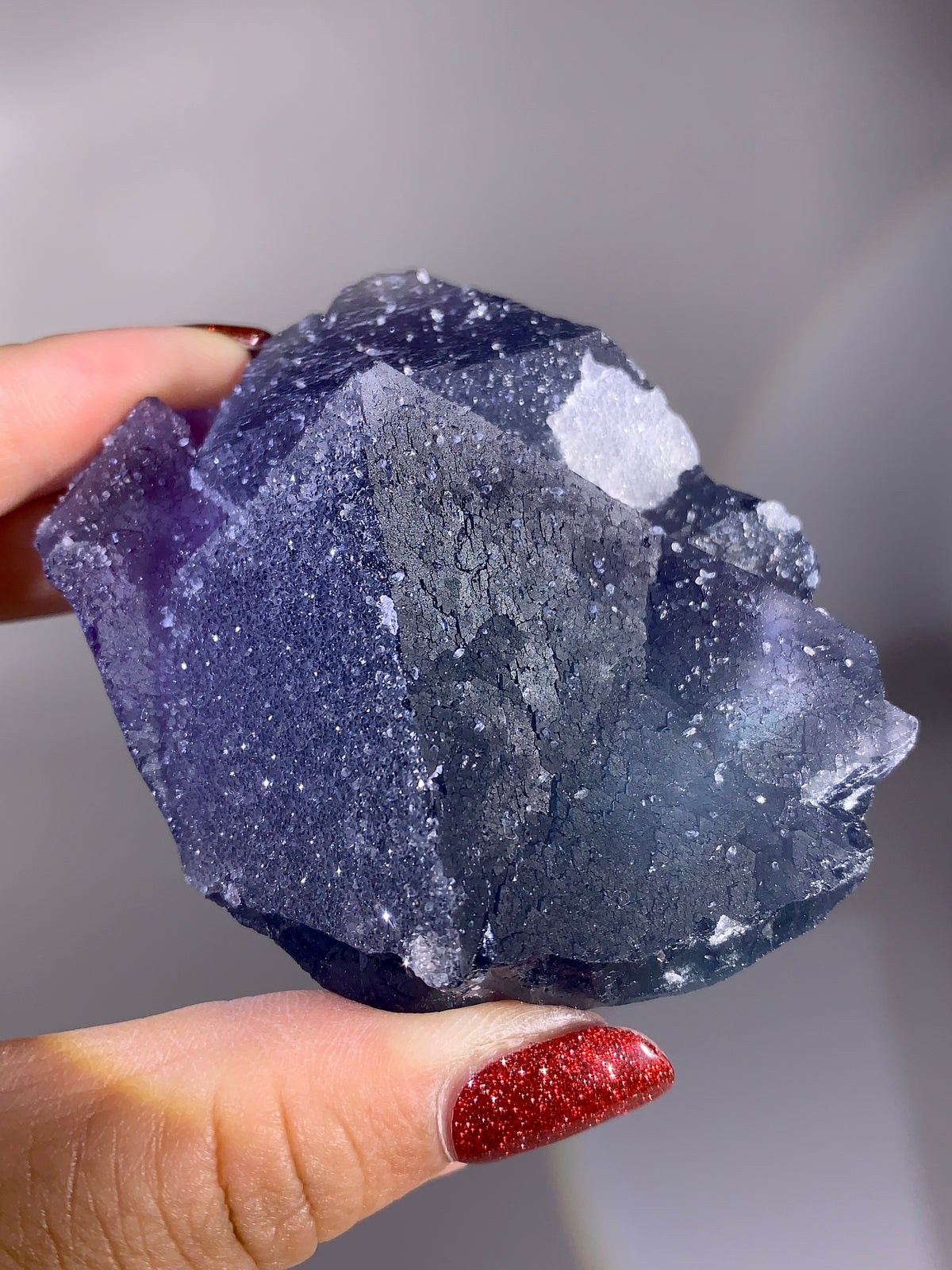 Sparkling Blue Sugar Fluorite Mineral Specimen | Zhejiang, China
