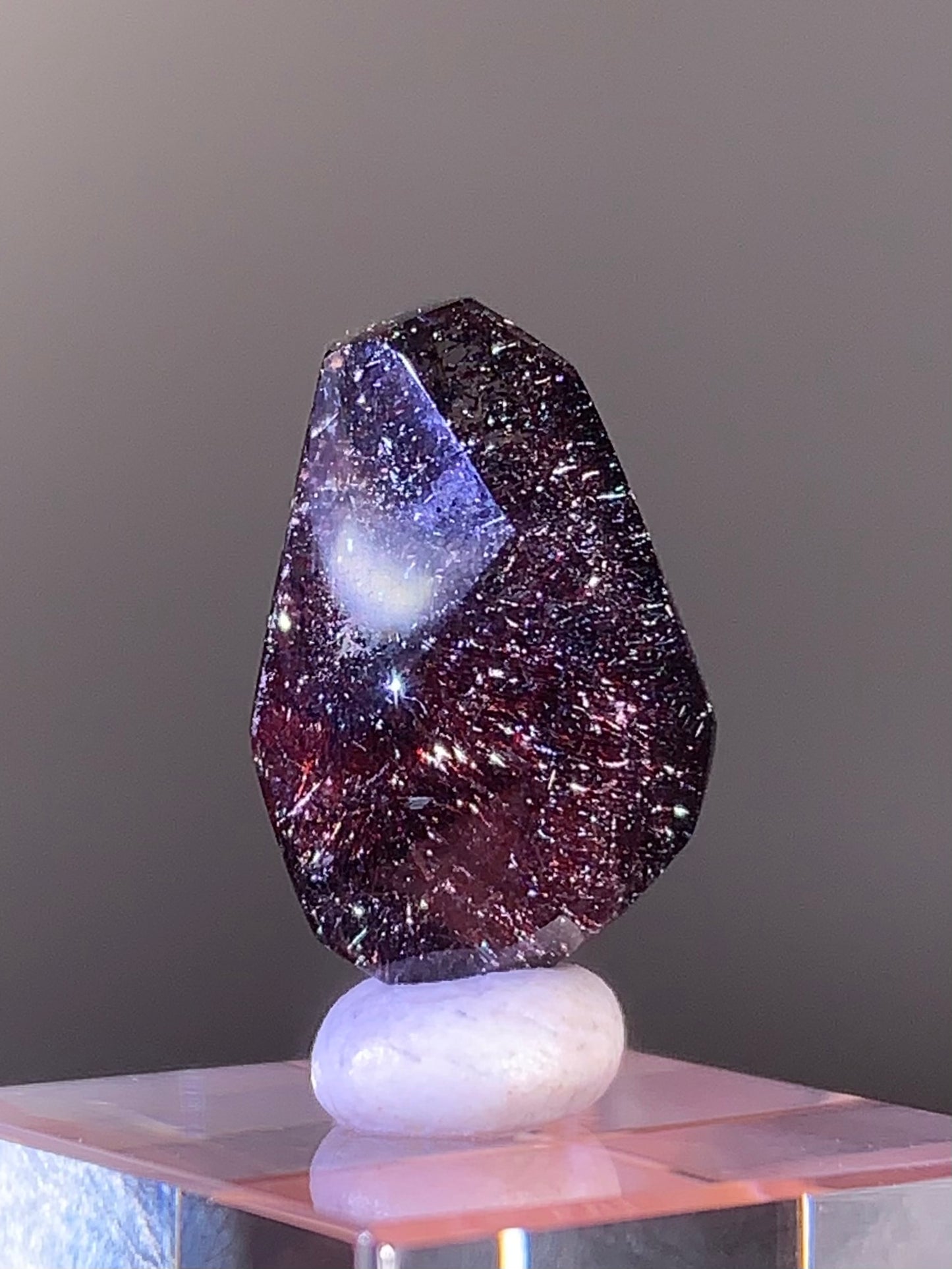 High-Quality Dark Super Seven Polished Freeform Crystal