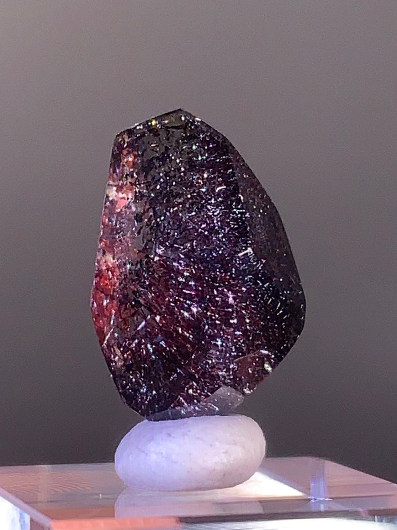 High-Quality Dark Super Seven Polished Freeform Crystal