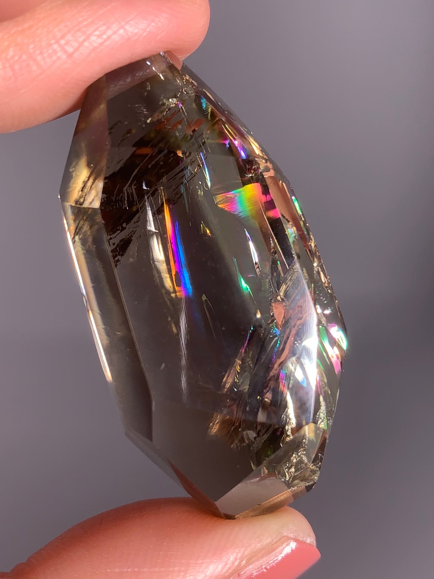 High-Quality Smoky Quartz from Brazil with Natural Rainbows