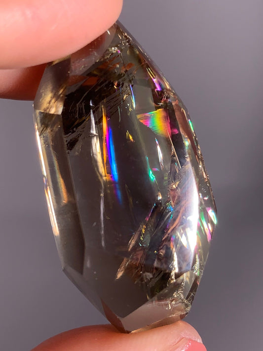 High-Quality Smoky Quartz from Brazil with Natural Rainbows