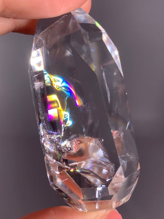 High-Quality Clear Quartz from Brazil with Natural Rainbows