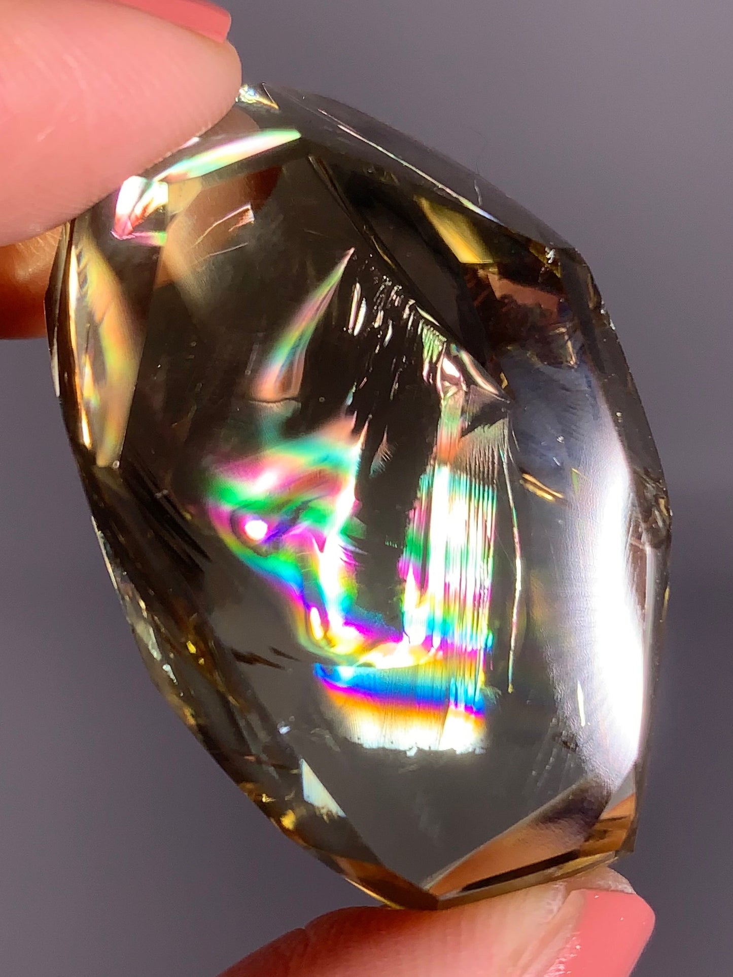 High-Quality Citrine Quartz Polished Freeform from Brazil with Natural Rainbows