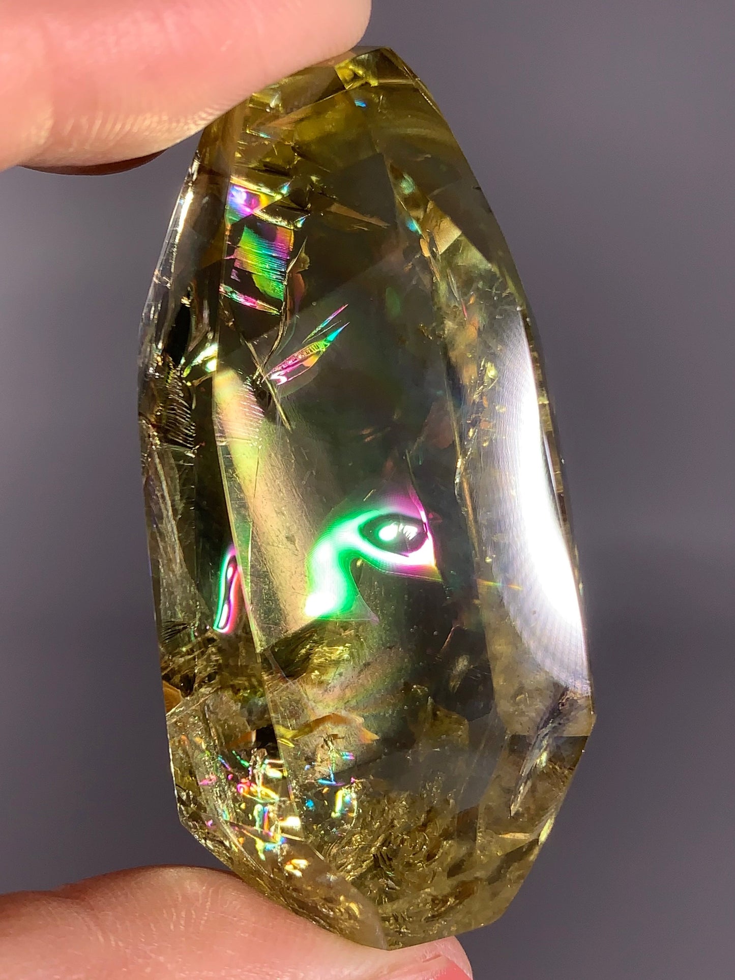 High-Quality Citrine Quartz Polished Freeform from Brazil with Natural Rainbows