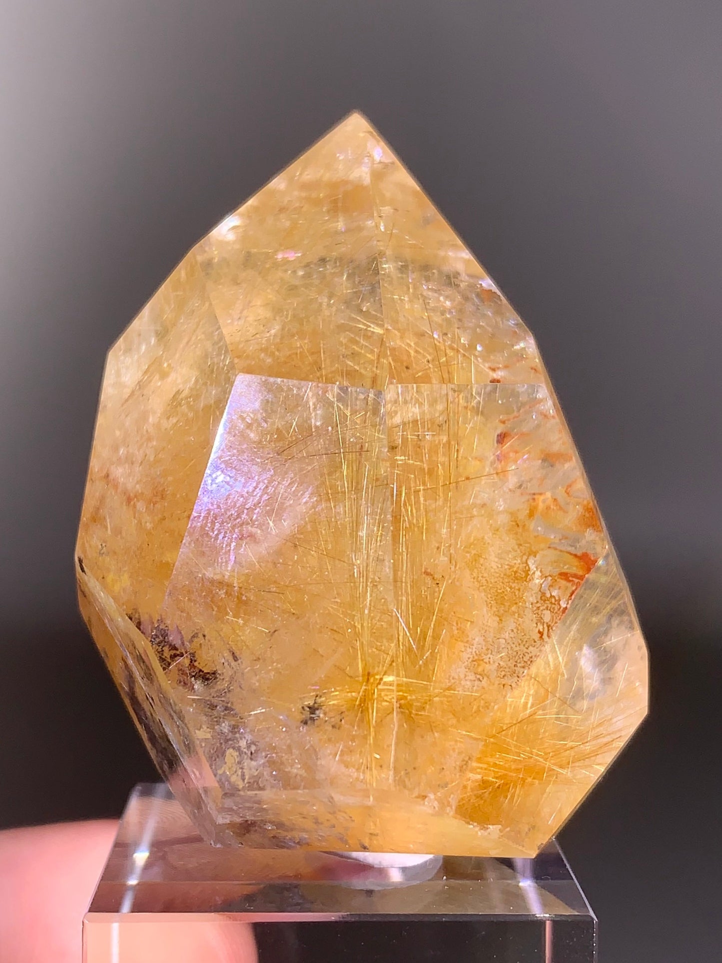 Gold Rutilated Quartz Polished Tower from Brazil | High Grade Natural Crystal