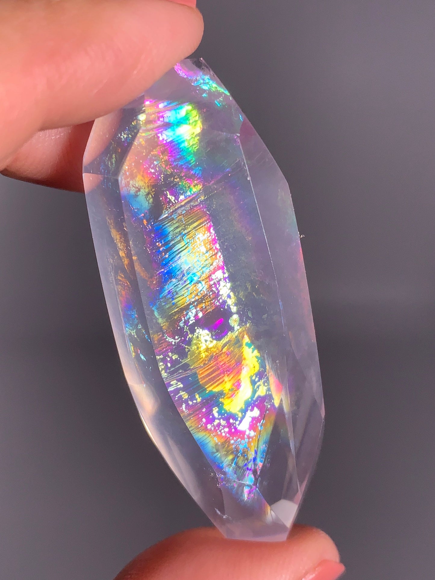 High-Quality Rose Quartz Polished Freeform from Brazil with Natural Rainbows