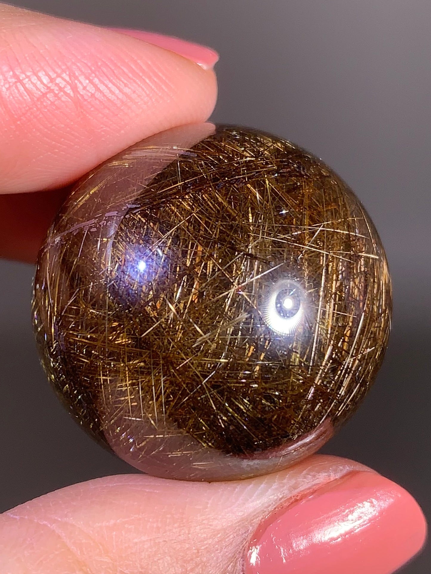 Collector’s Piece Copper Lattice Rutile Sphere | Top-Quality Brazil