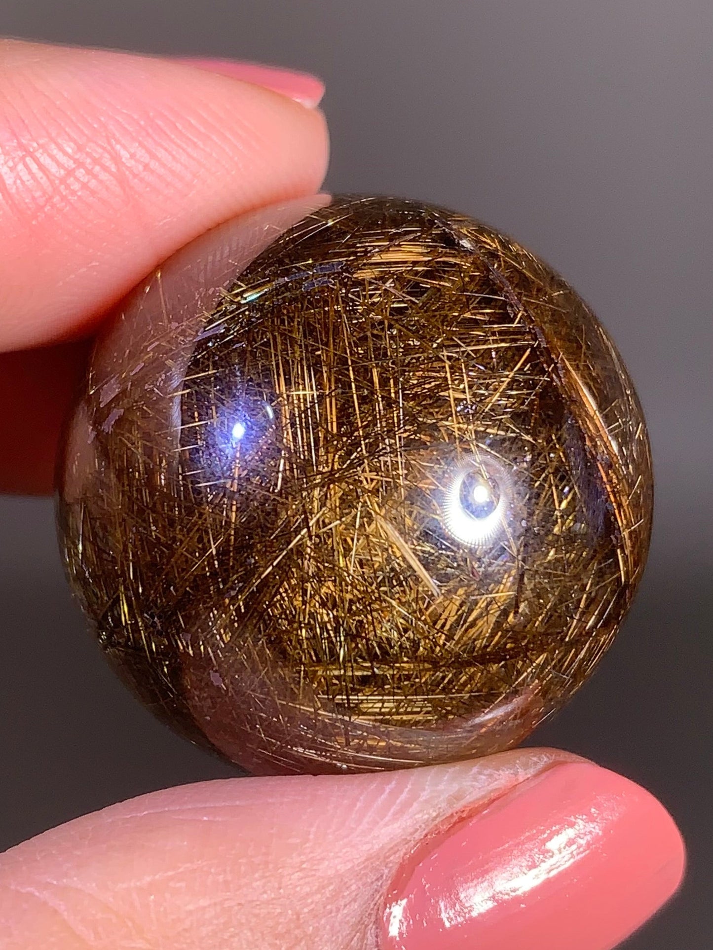 Collector’s Piece Copper Lattice Rutile Sphere | Top-Quality Brazil