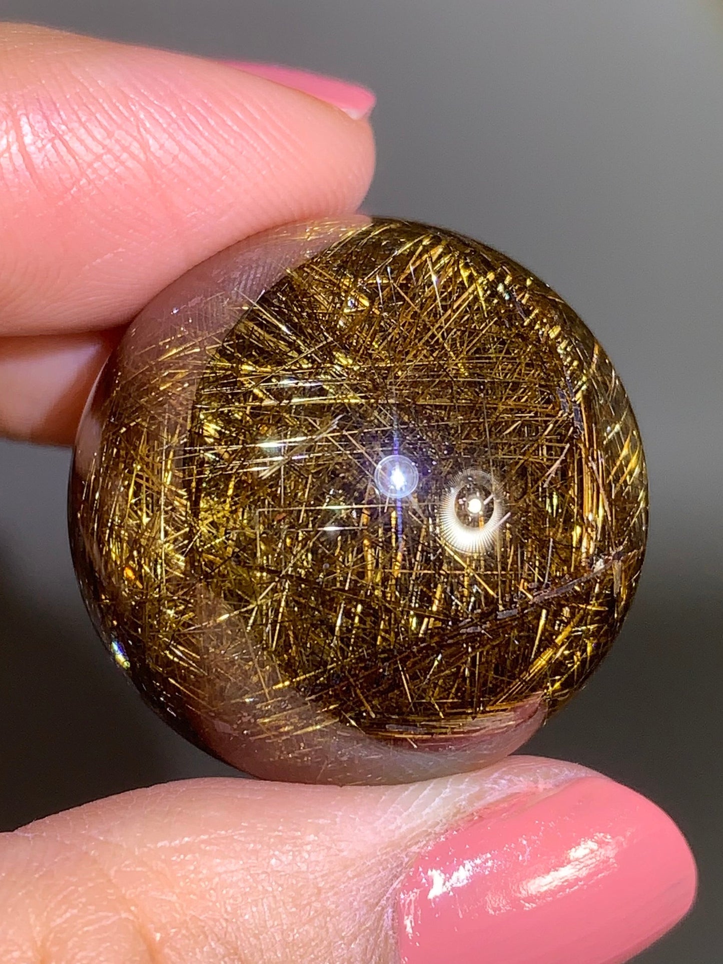 Collector’s Piece Copper Lattice Rutile Sphere | Top-Quality Brazil