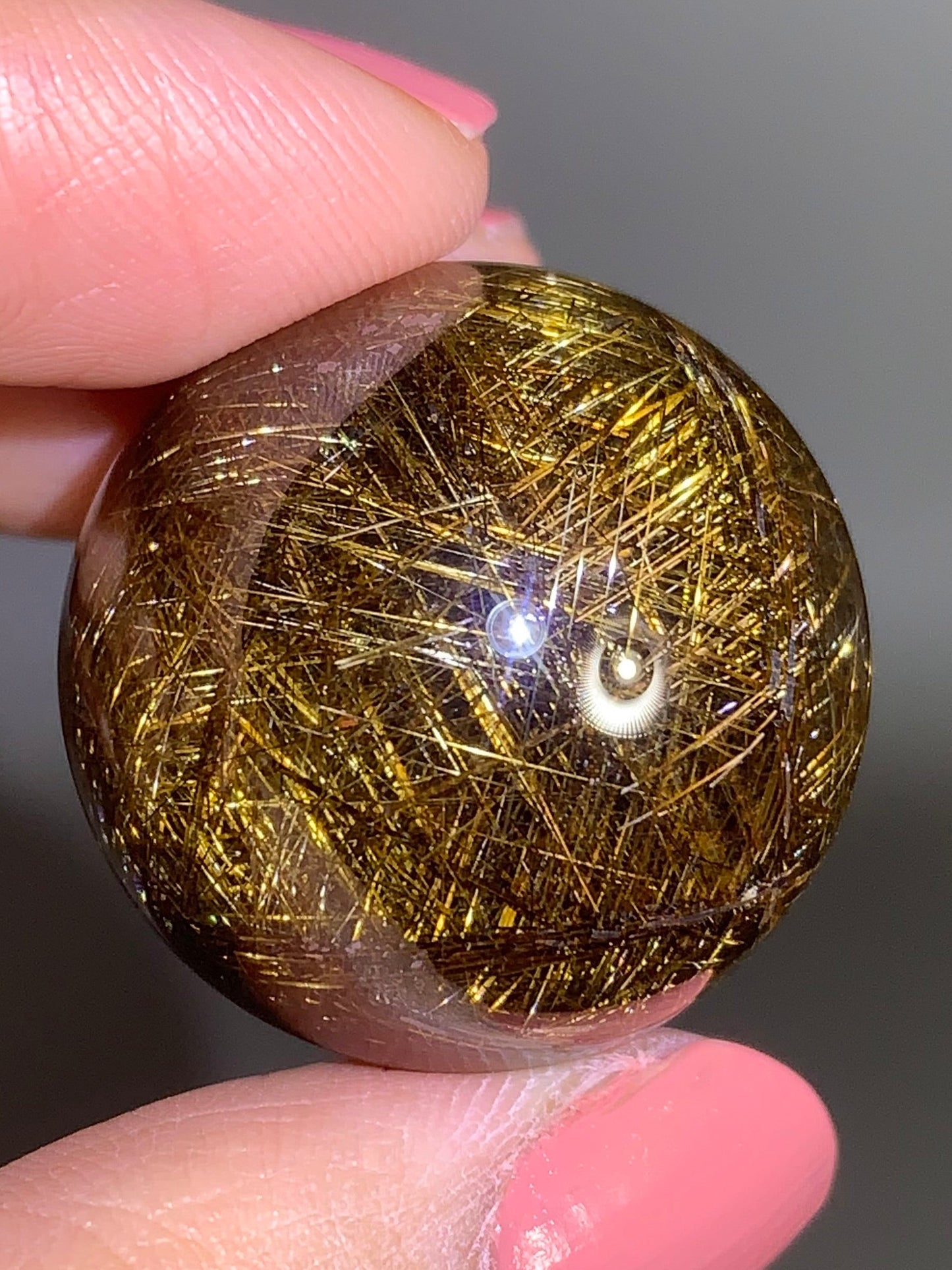 Collector’s Piece Copper Lattice Rutile Sphere | Top-Quality Brazil
