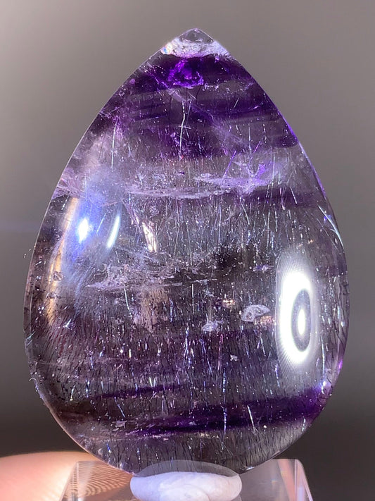 High-Quality Super Seven Polished Teardrop from Madagascar | Rare Crystal