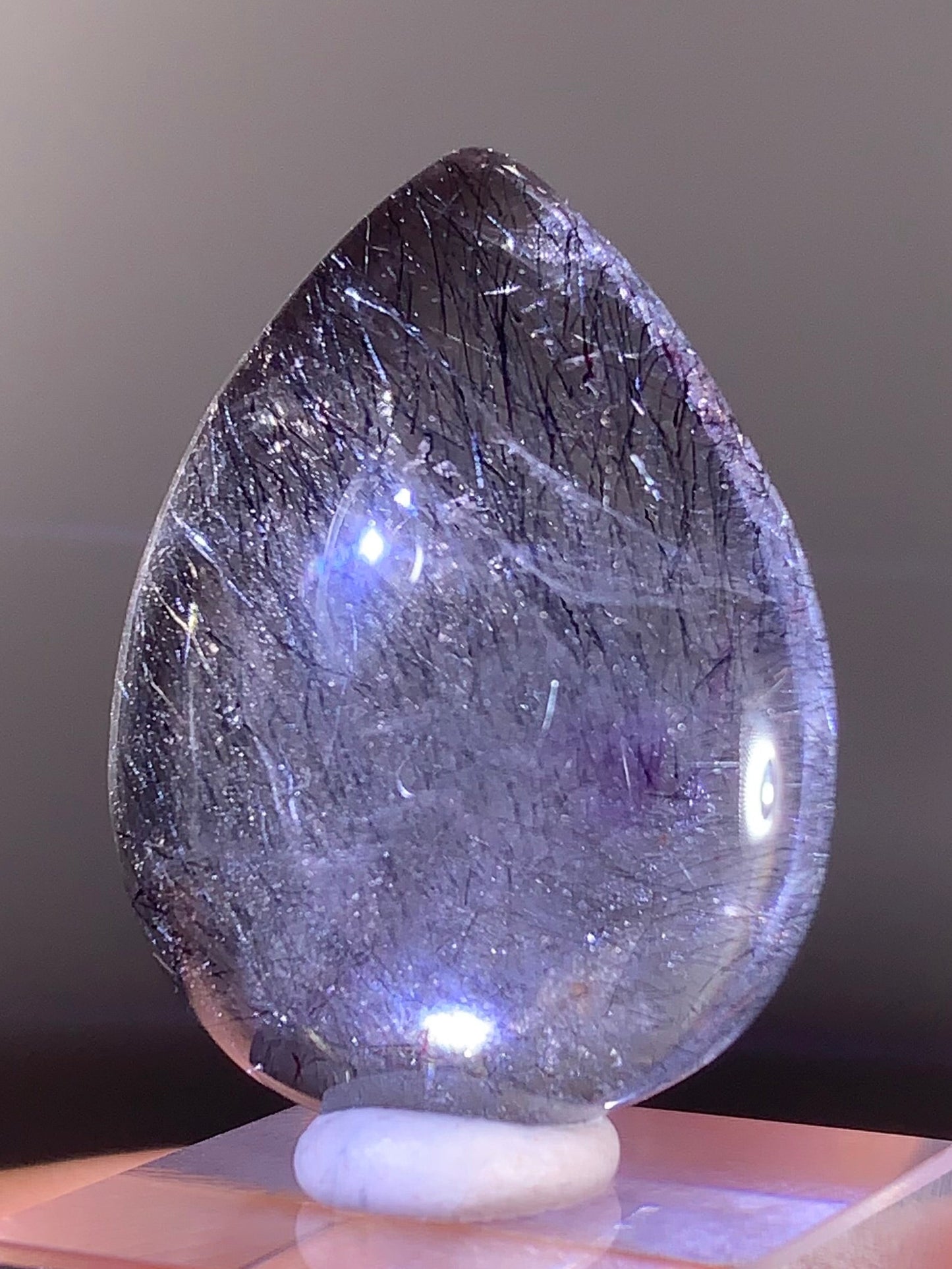 High-Quality Super Seven Polished Teardrop from Madagascar | Rare Crystal