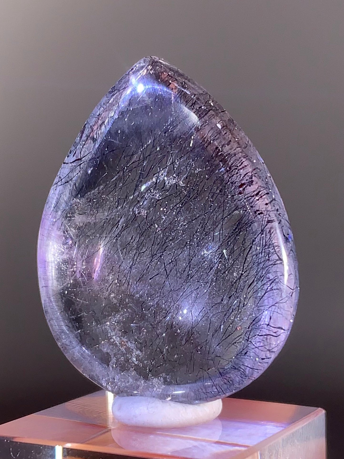High-Quality Super Seven Polished Teardrop from Madagascar | Rare Crystal