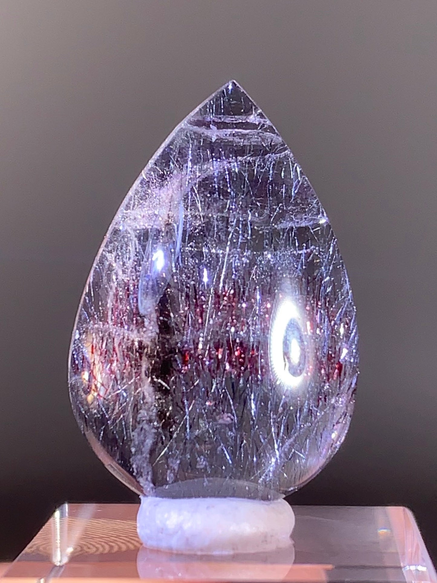 High-Quality Super Seven Polished Teardrop from Madagascar | Rare Crystal