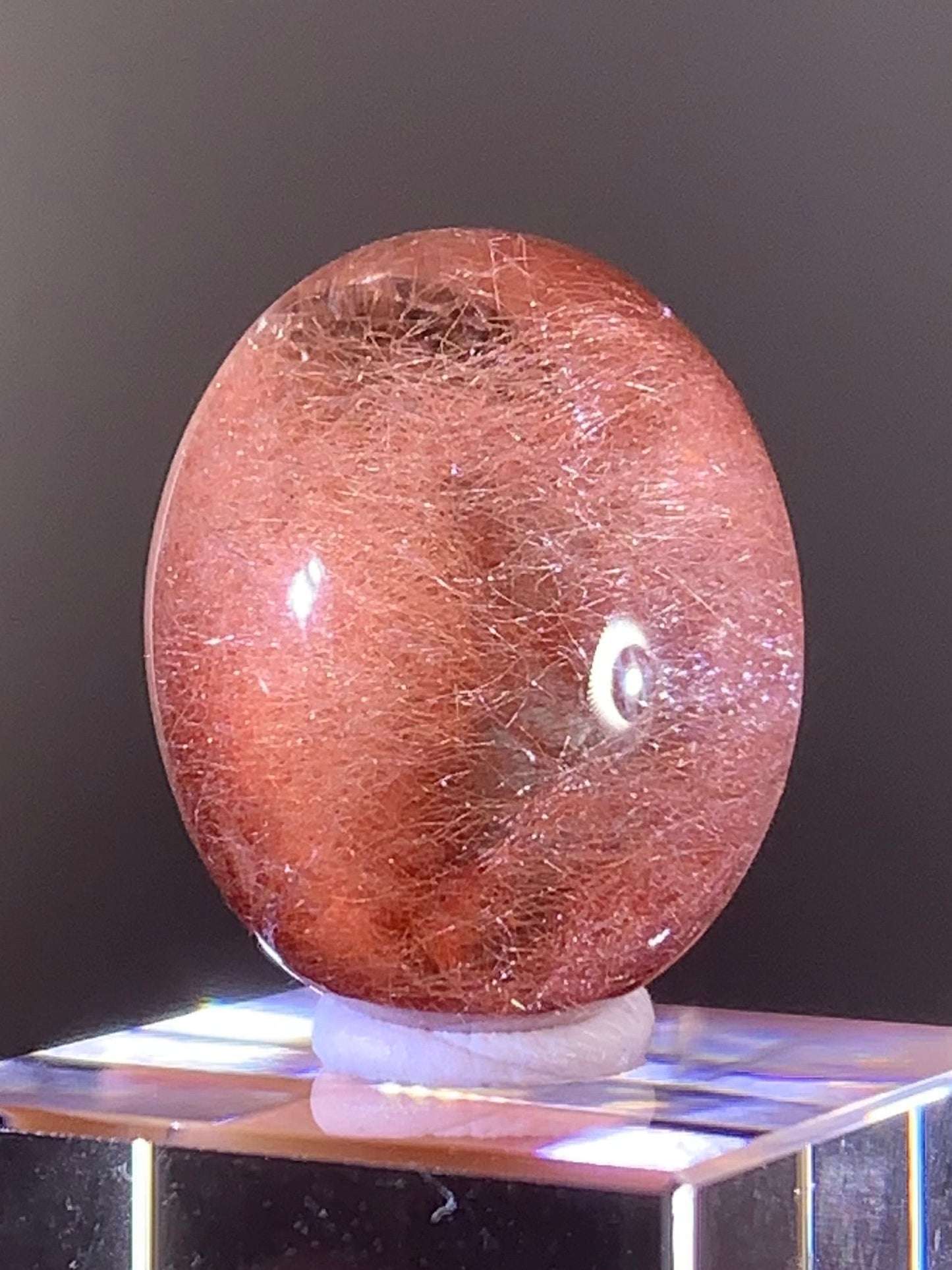 Top Quality Pink Amphibole Quartz Cabochon – Rare Collector’s Gem from Brazil