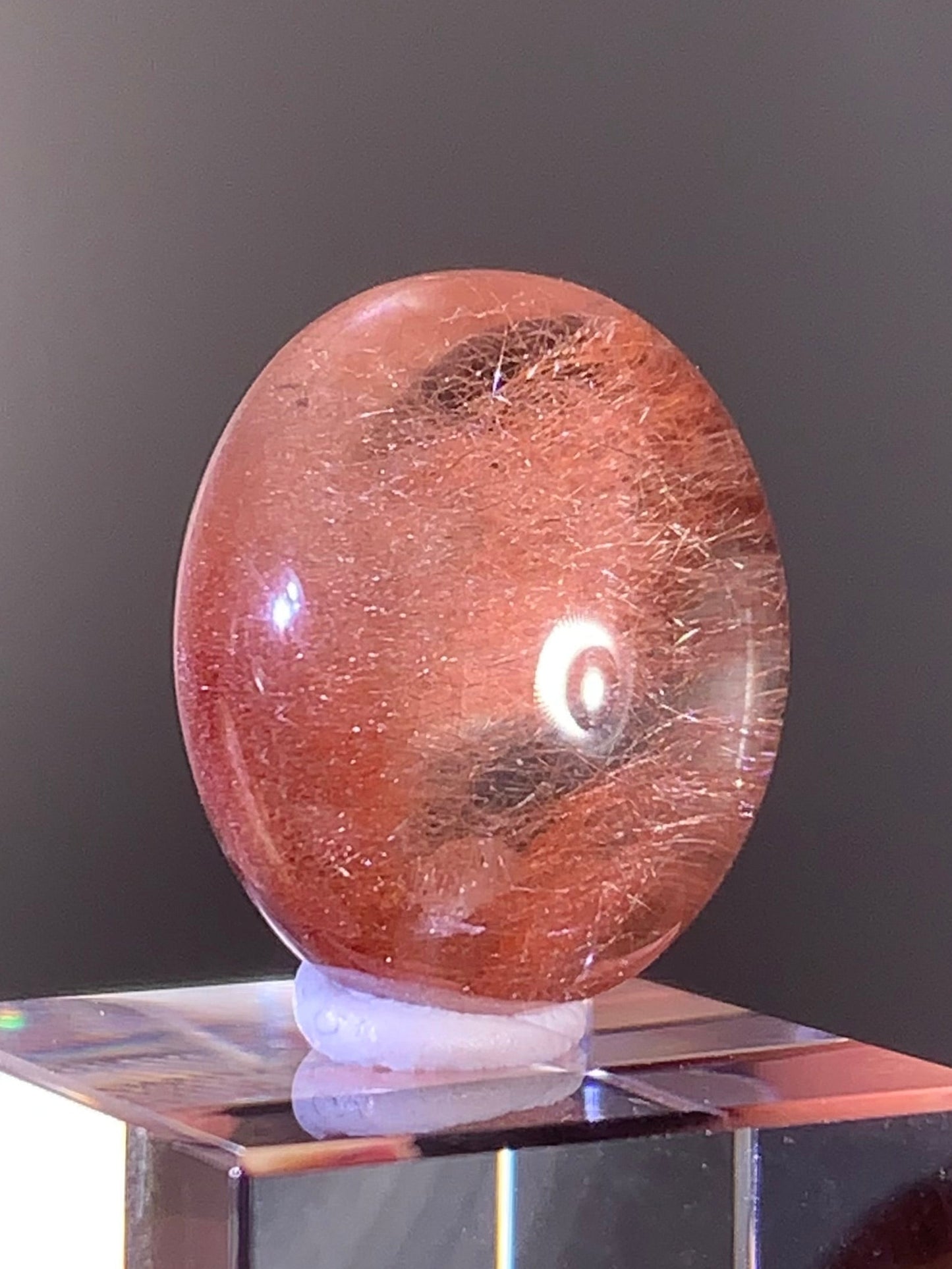 Top Quality Pink Amphibole Quartz Cabochon – Rare Collector’s Gem from Brazil
