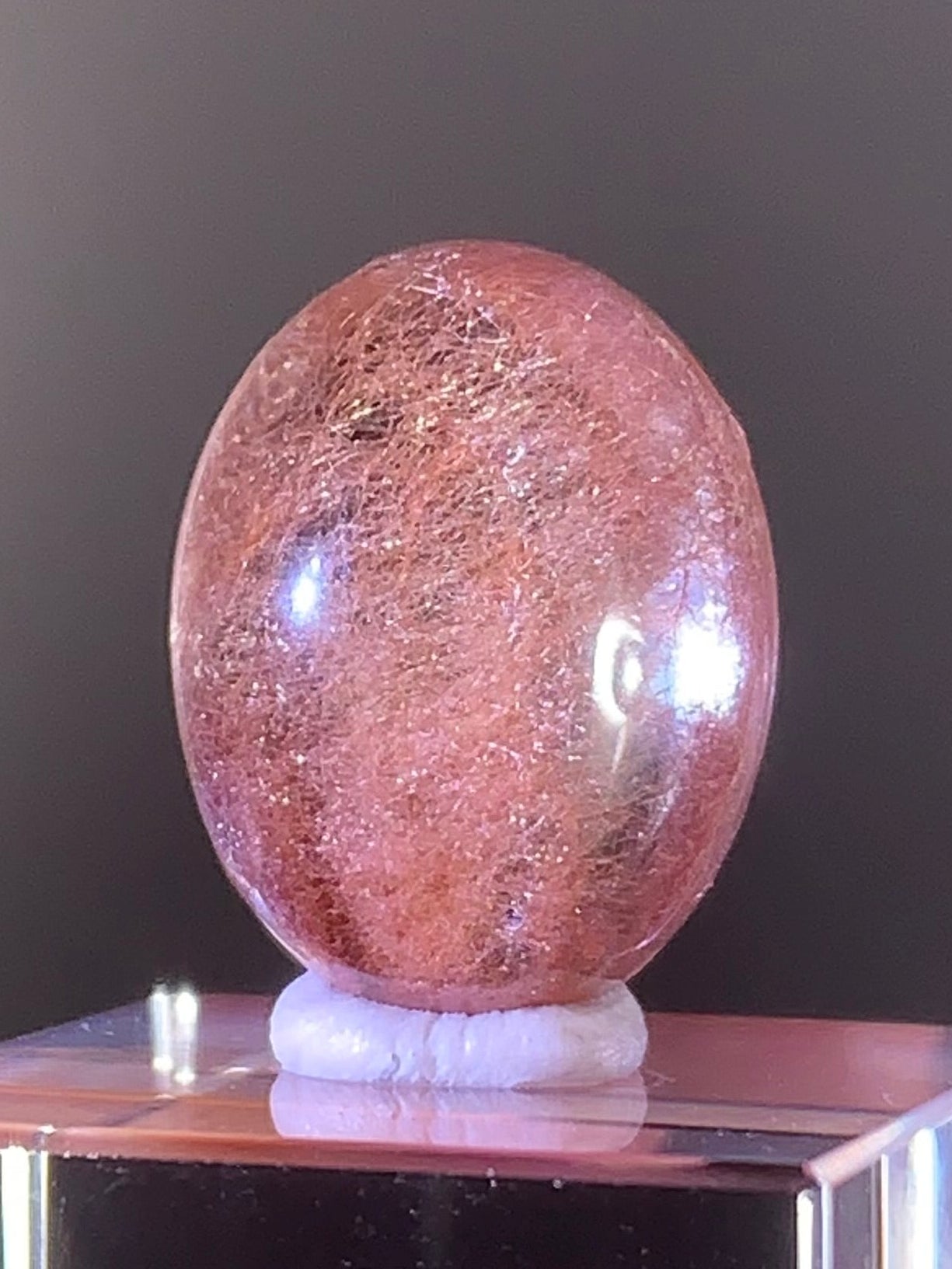 Top Quality Pink Amphibole Quartz Cabochon – Rare Collector’s Gem from Brazil