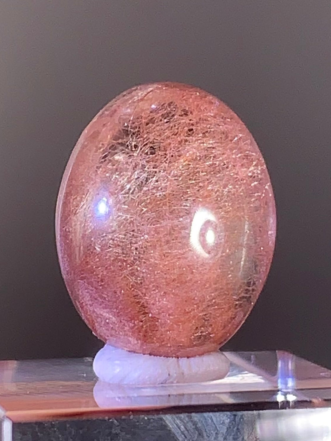 Top Quality Pink Amphibole Quartz Cabochon – Rare Collector’s Gem from Brazil