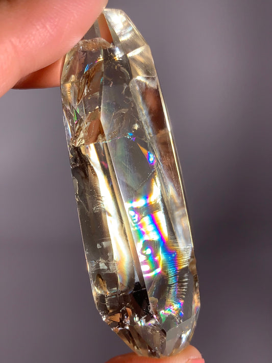 High-Quality Citrine Quartz Polished Freeform from Brazil with Natural Rainbows