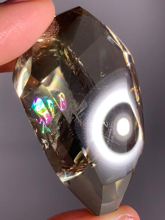 High-Quality Citrine Quartz Polished Freeform from Brazil with Natural Rainbows