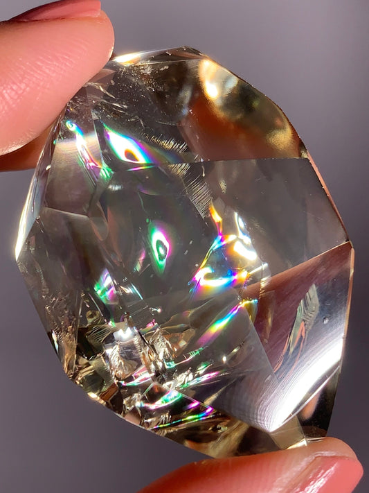 High-Quality Citrine Quartz Polished Freeform from Brazil with Natural Rainbows