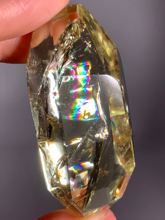 High-Quality Citrine Quartz Polished Freeform from Brazil with Natural Rainbows