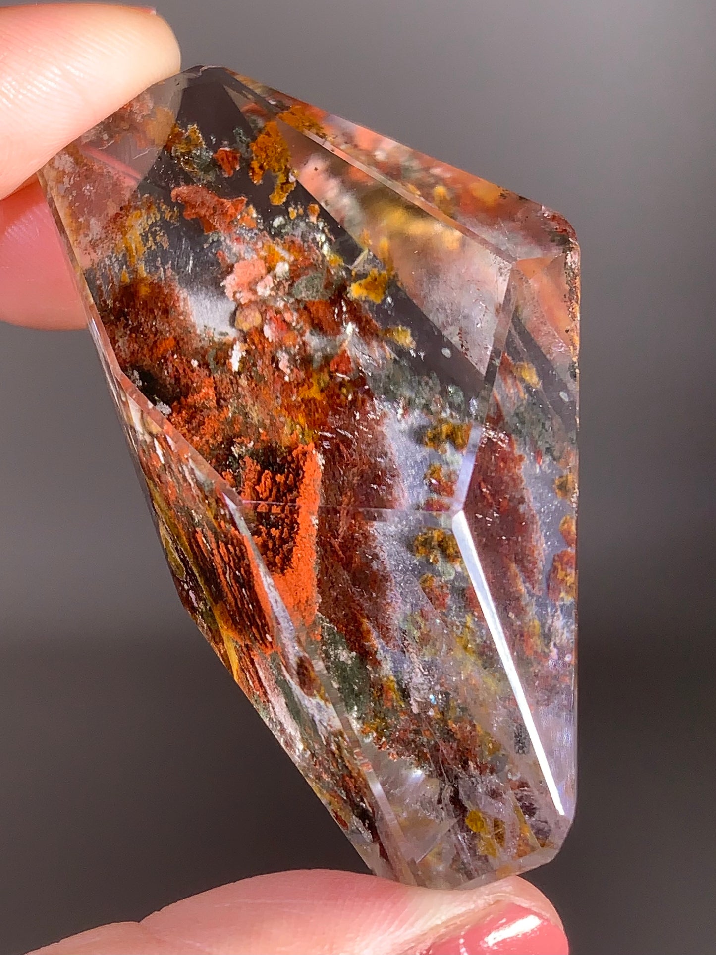 Autumn Color Theme Garden Quartz Polished Freeform Crystal from Zambia