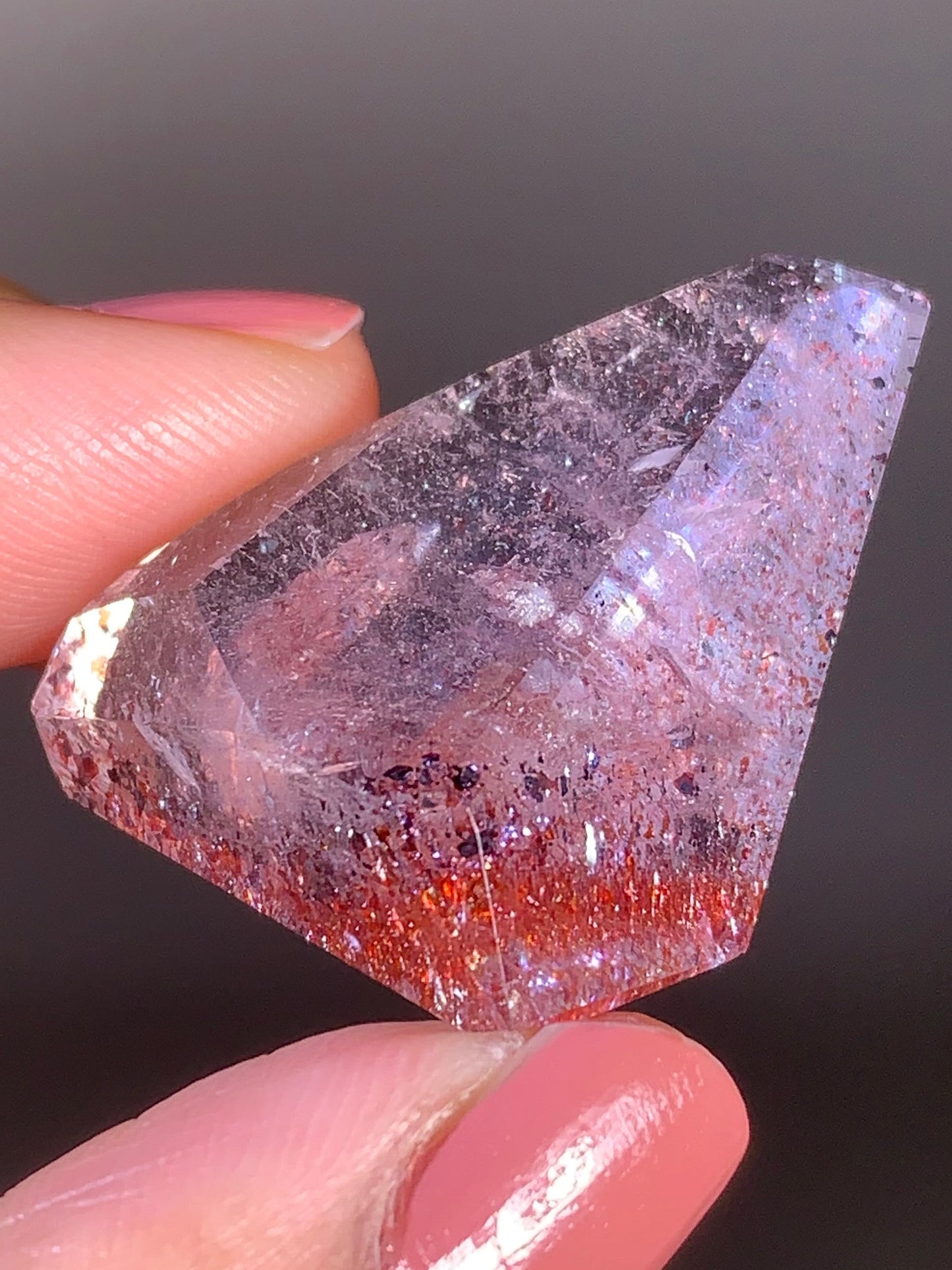Harlequin Quartz Polished Freeform – Gold Strawberry Quartz from Madagascar