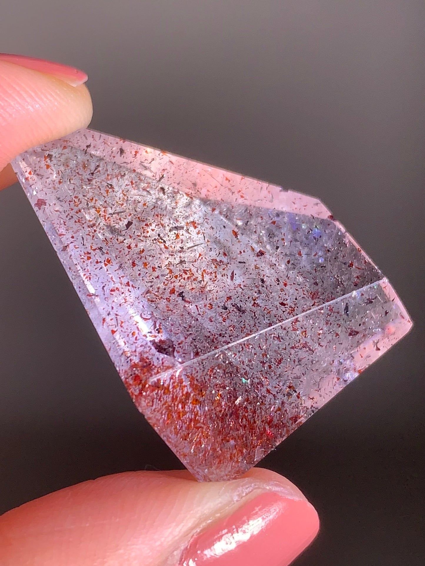 Harlequin Quartz Polished Freeform – Gold Strawberry Quartz from Madagascar