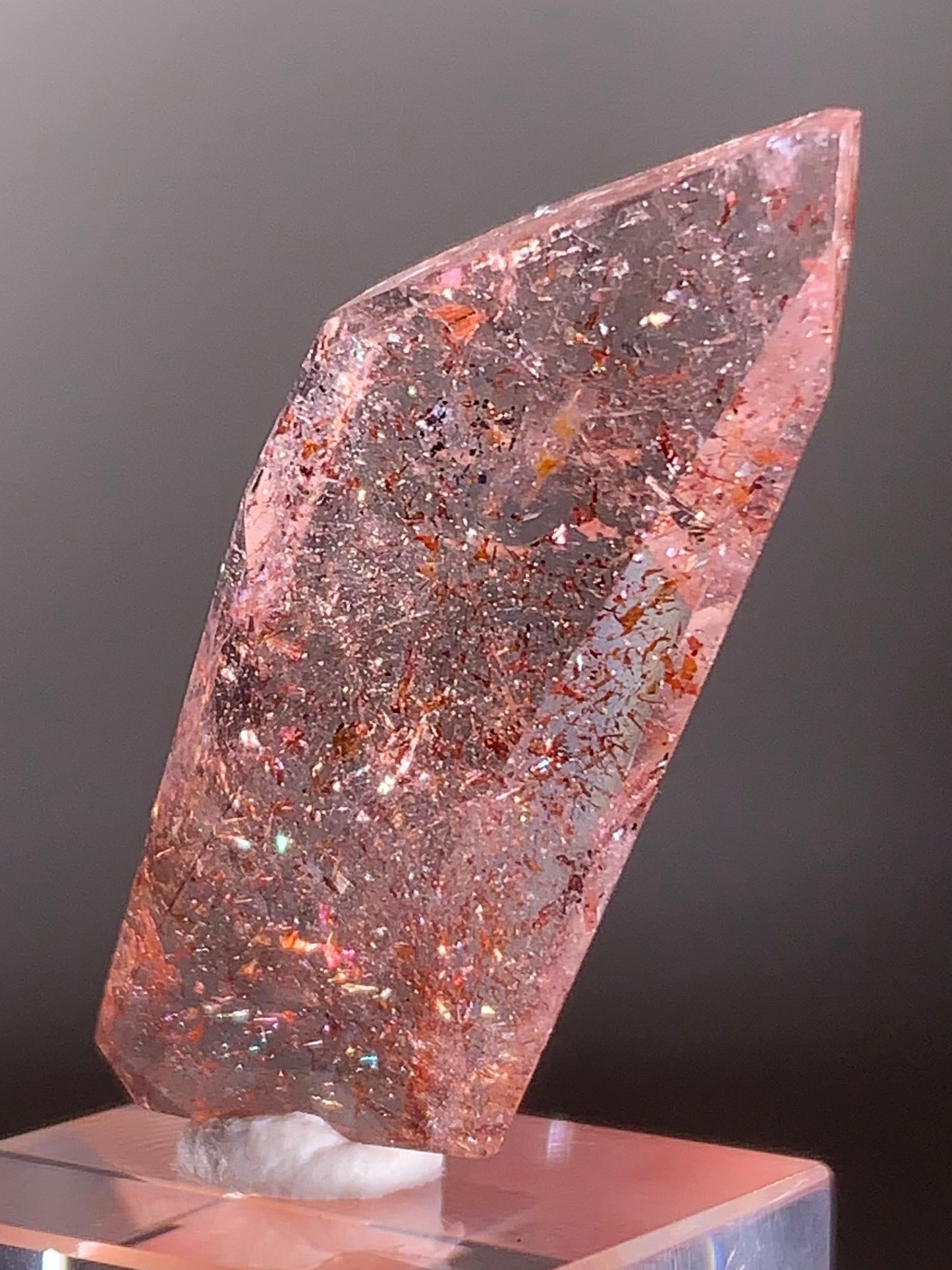 Harlequin Quartz Polished Freeform – Gold Strawberry Quartz from Madagascar