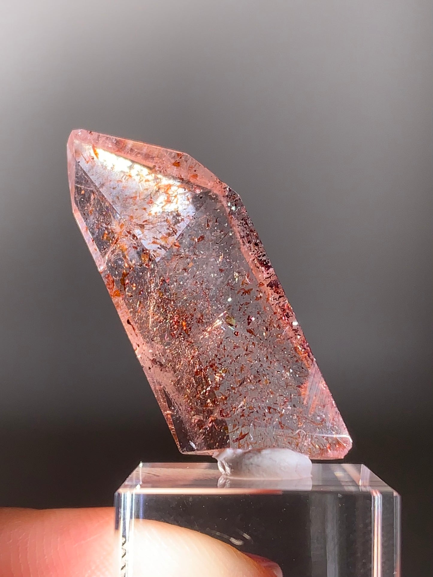Harlequin Quartz Polished Freeform – Gold Strawberry Quartz from Madagascar