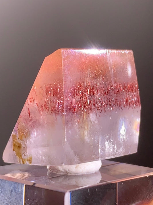 Harlequin Quartz Polished Freeform – Gold Strawberry Quartz from Madagascar