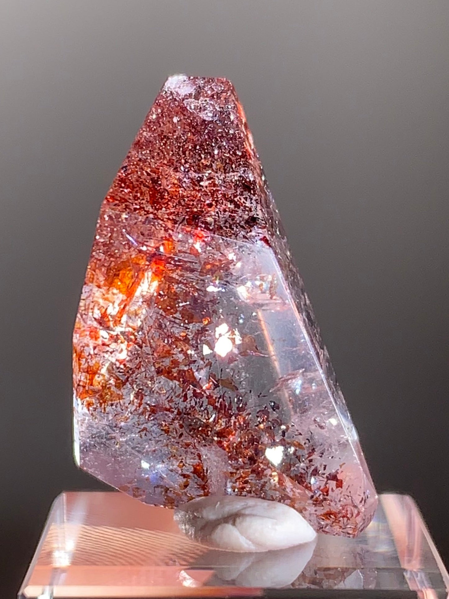Harlequin Quartz Polished Freeform – Gold Strawberry Quartz from Madagascar