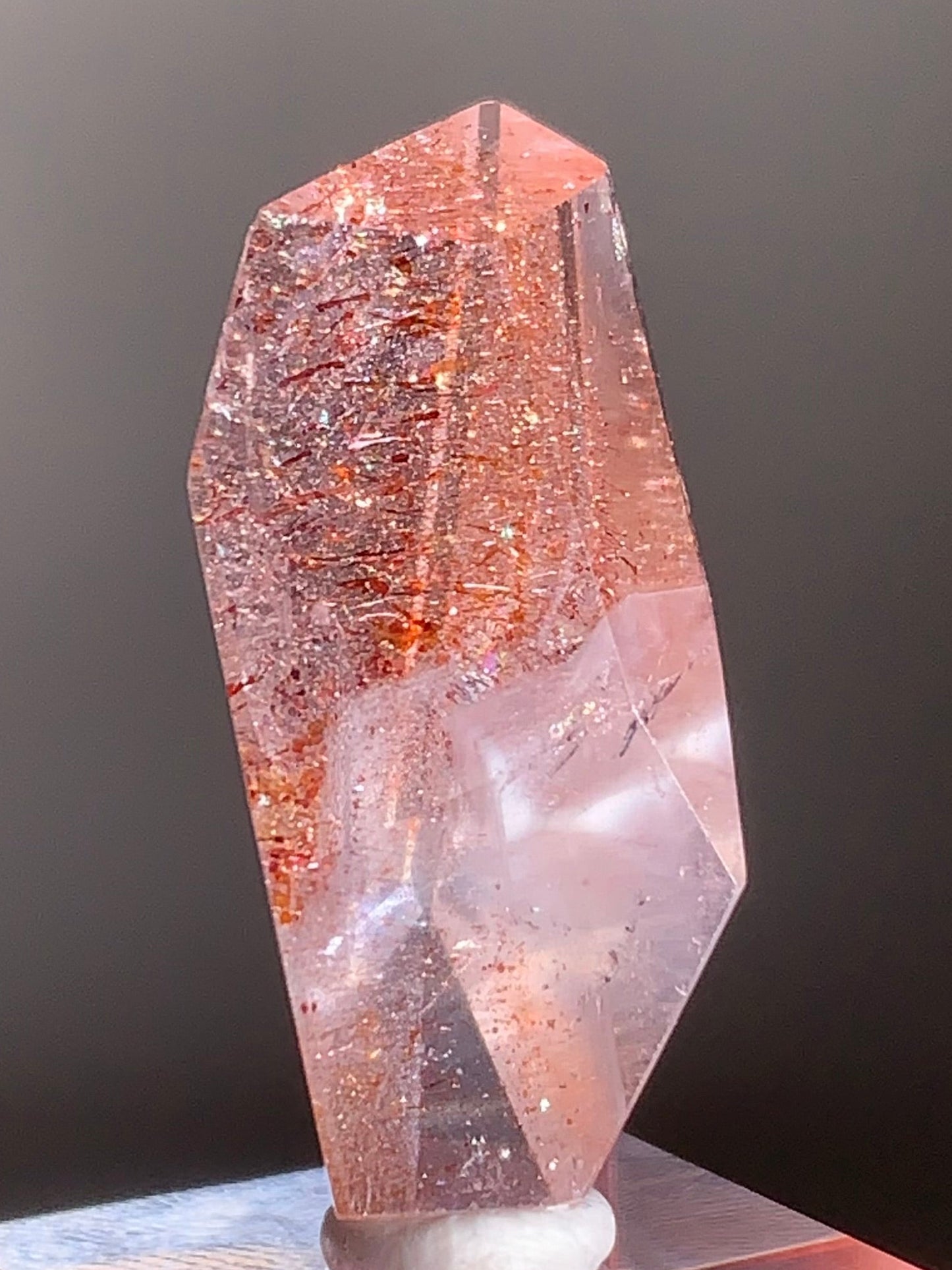 Harlequin Quartz Polished Freeform – Gold Strawberry Quartz from Madagascar